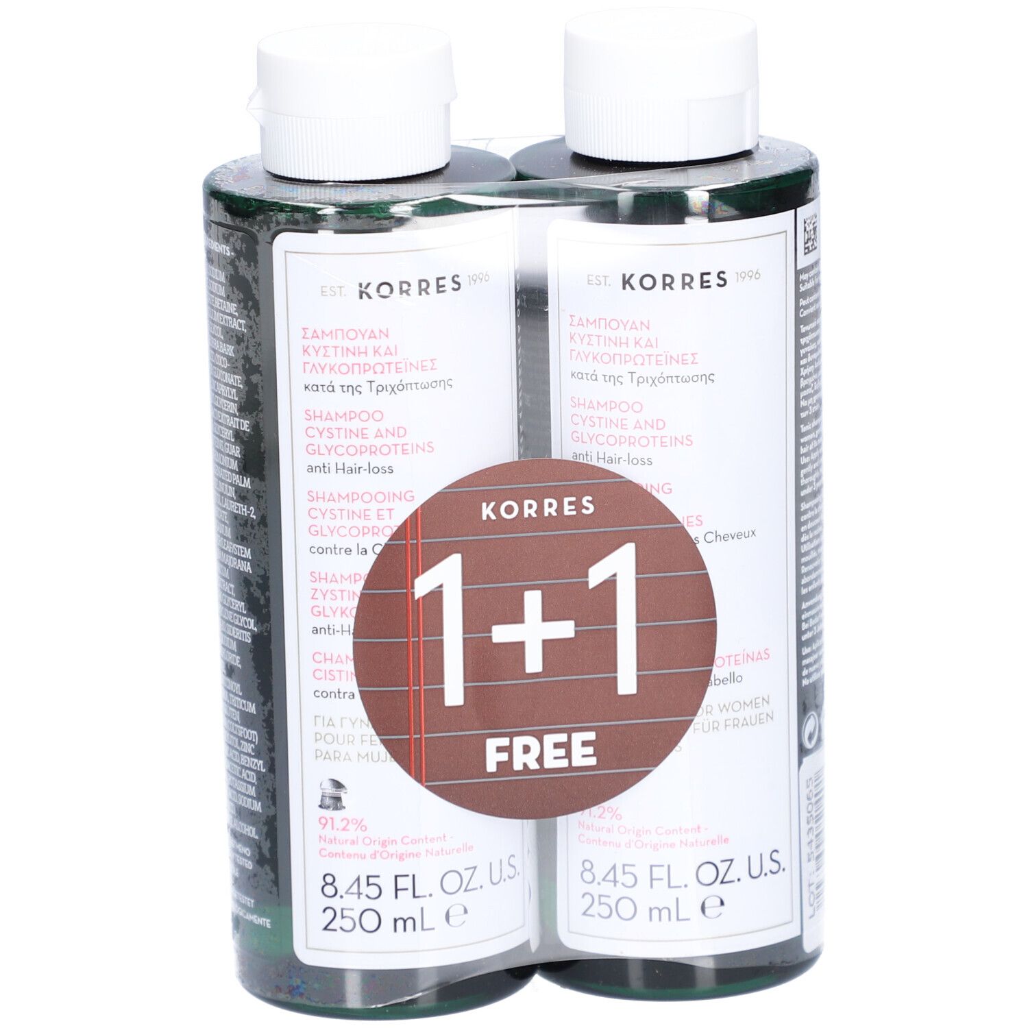 Korres Shampooing Femmes Chute de Cheveux