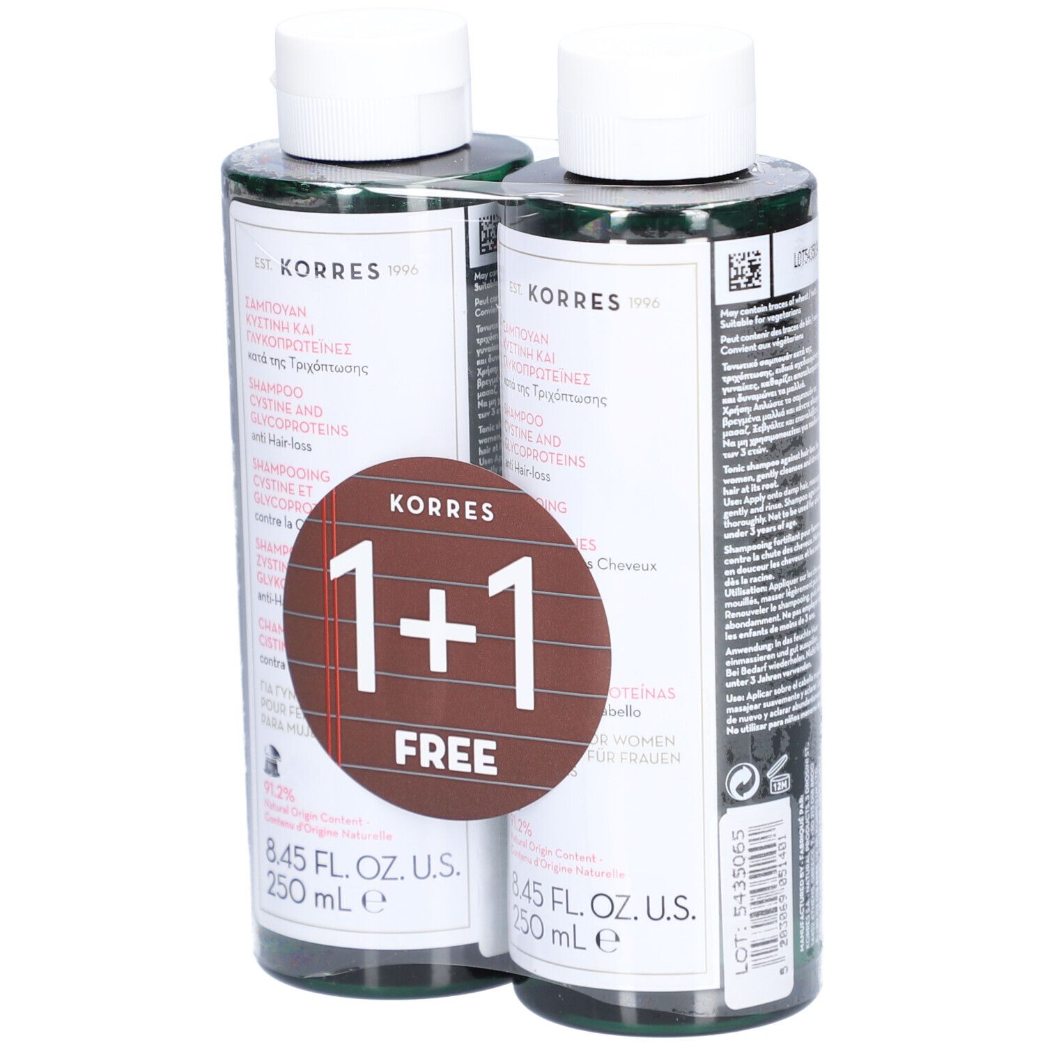 Korres Shampooing Femmes Chute de Cheveux