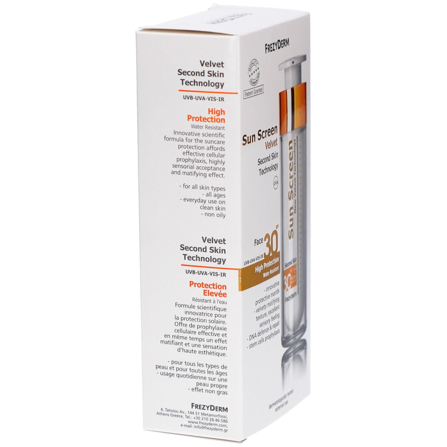 Frezyderm Sun Screen Velvet Face SPF30