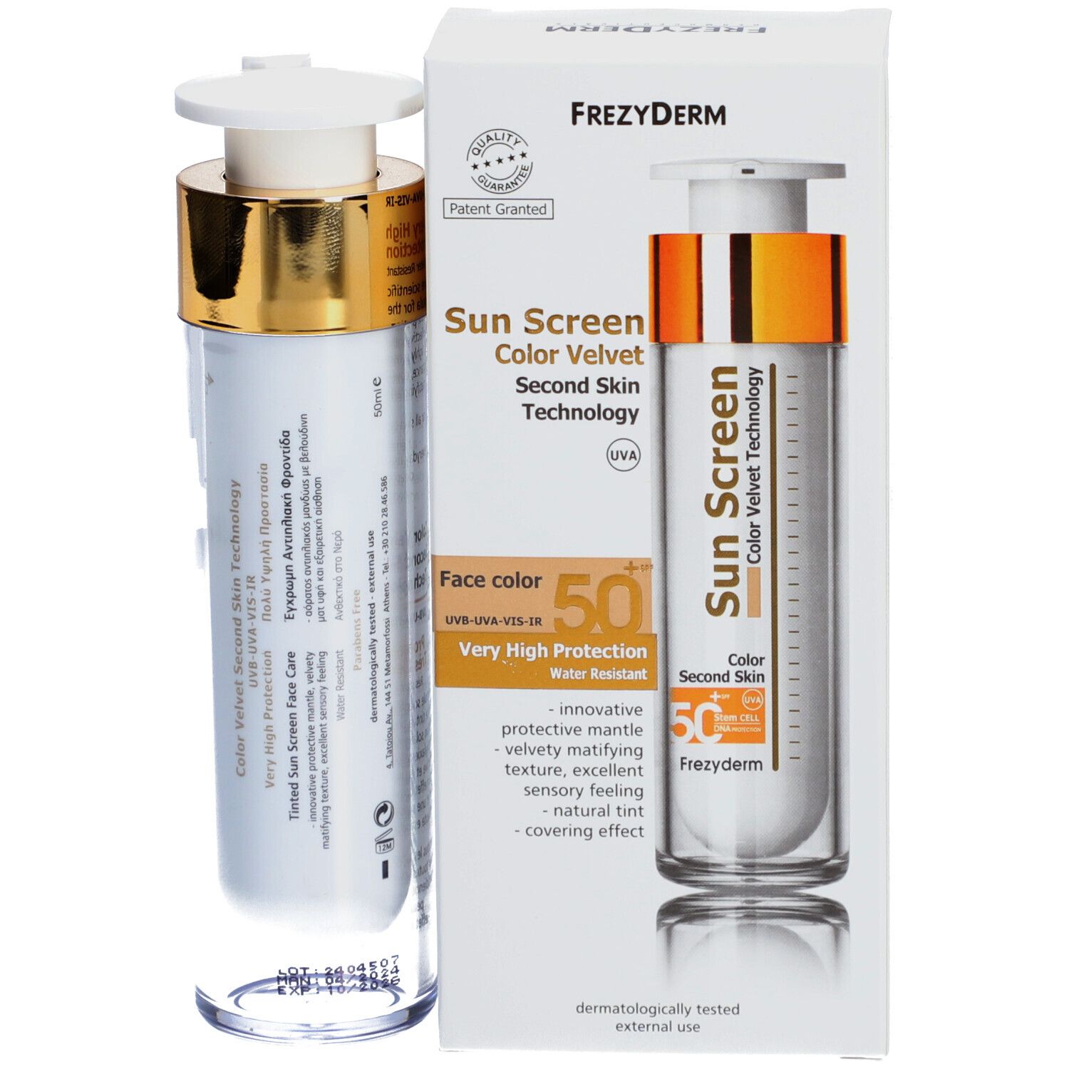 Frezyderm Sunscreen Velvet Color Face SPF50+