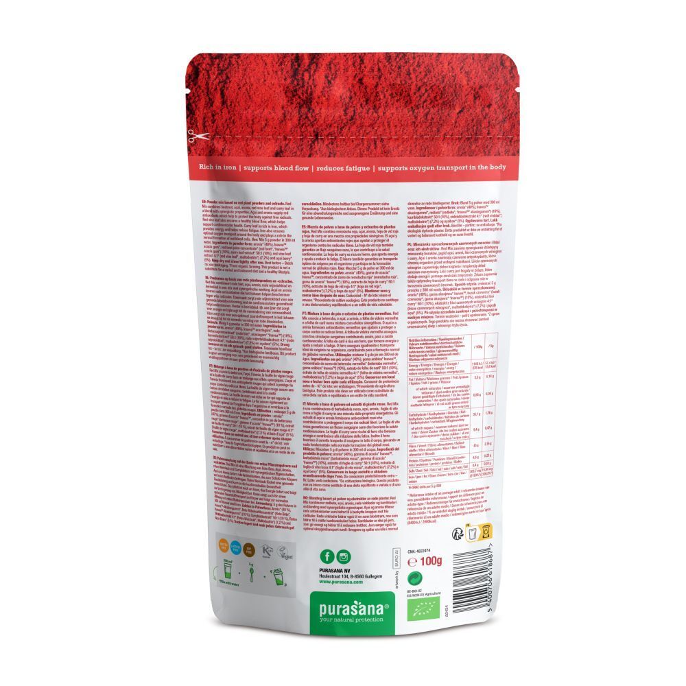 Purasana Vegan Red Power Mix BIO 100 g
