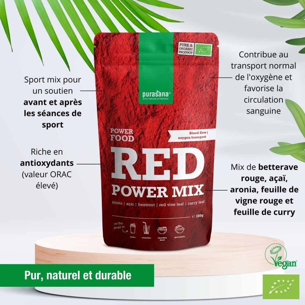 Purasana Vegan Red Power Mix BIO 100 g