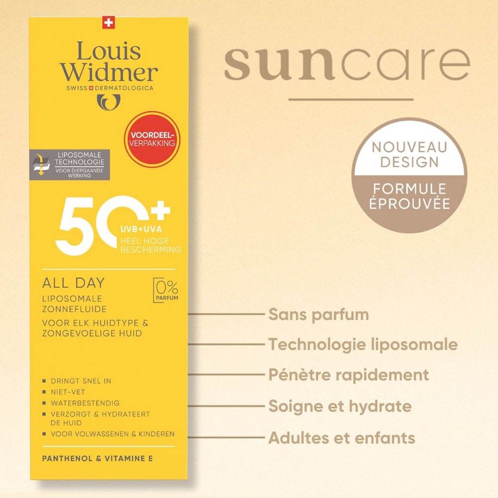 Louis Widmer All Day SPF50+ | Sans Parfum