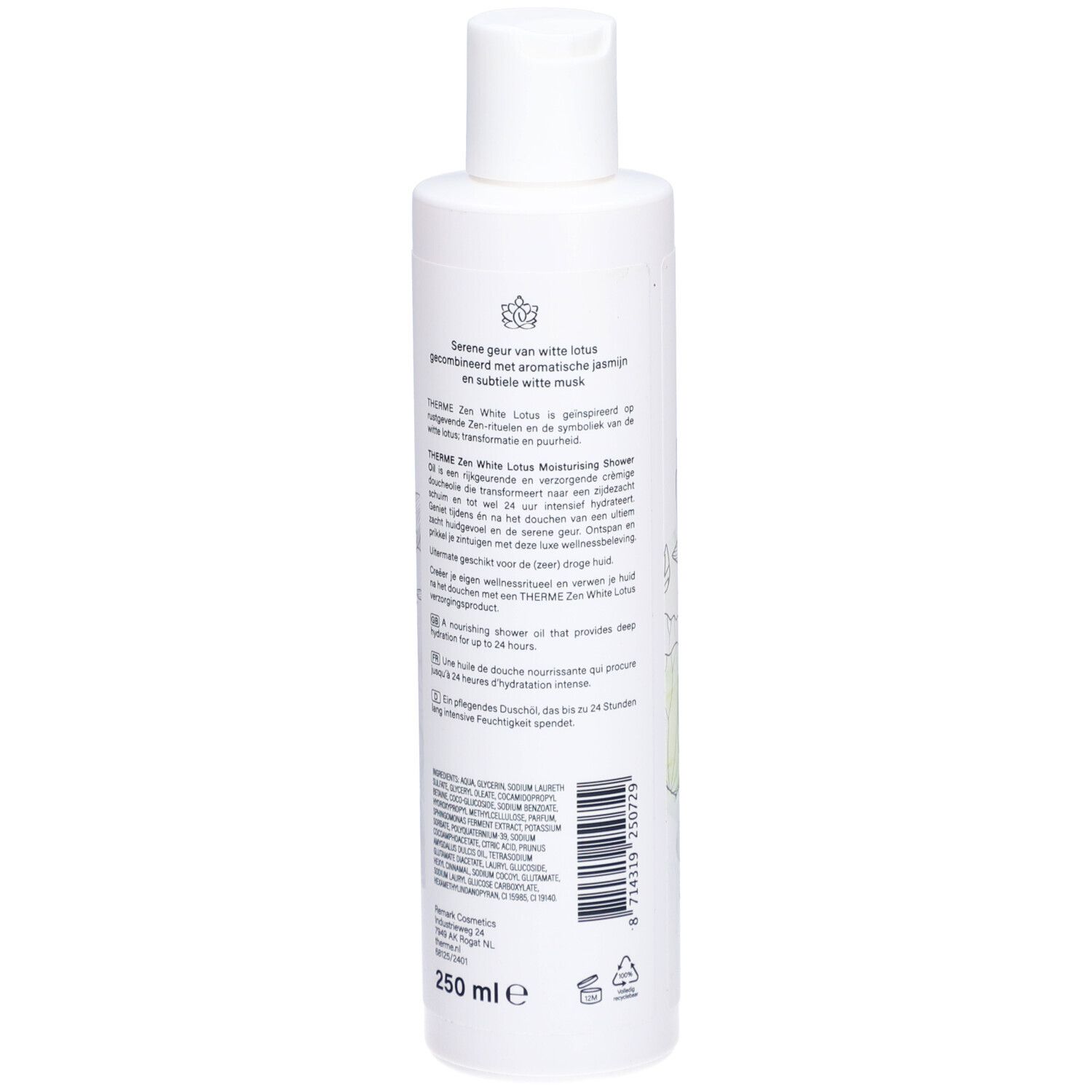 Therme Zen White Lotus Moisturizing Shower Oil