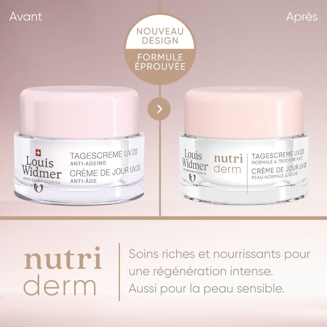 Louis Widmer Nutriderm Crème de Jour UV20 | Sans Parfum
