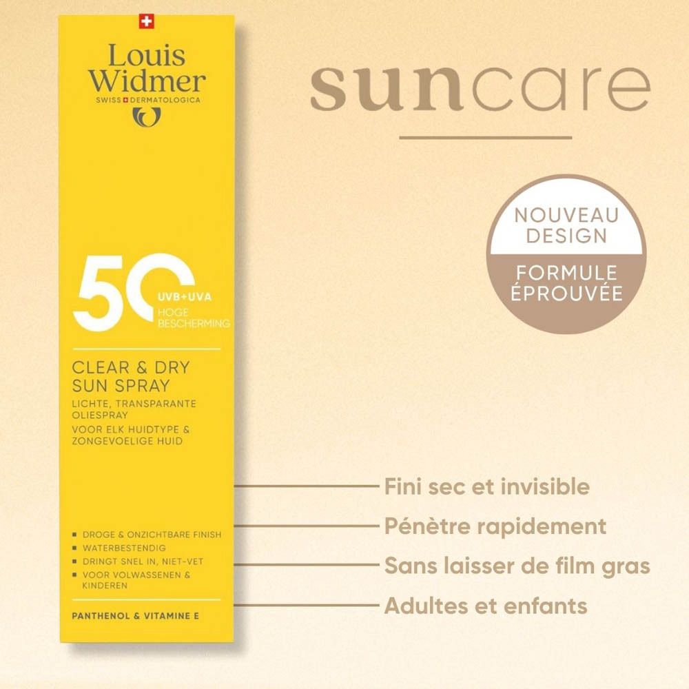 Louis Widmer Clear & Dry Sunspray SPF50