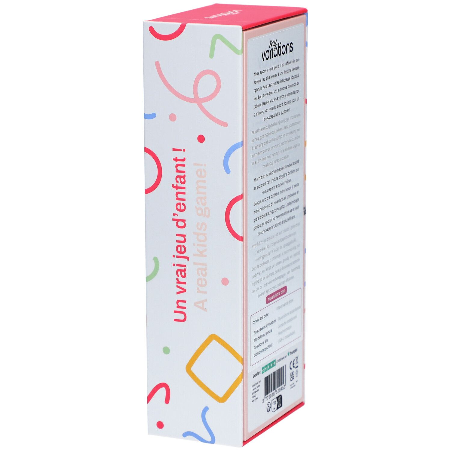 Myvariations Brosse à Dents Electrique Kids Sonic Rose