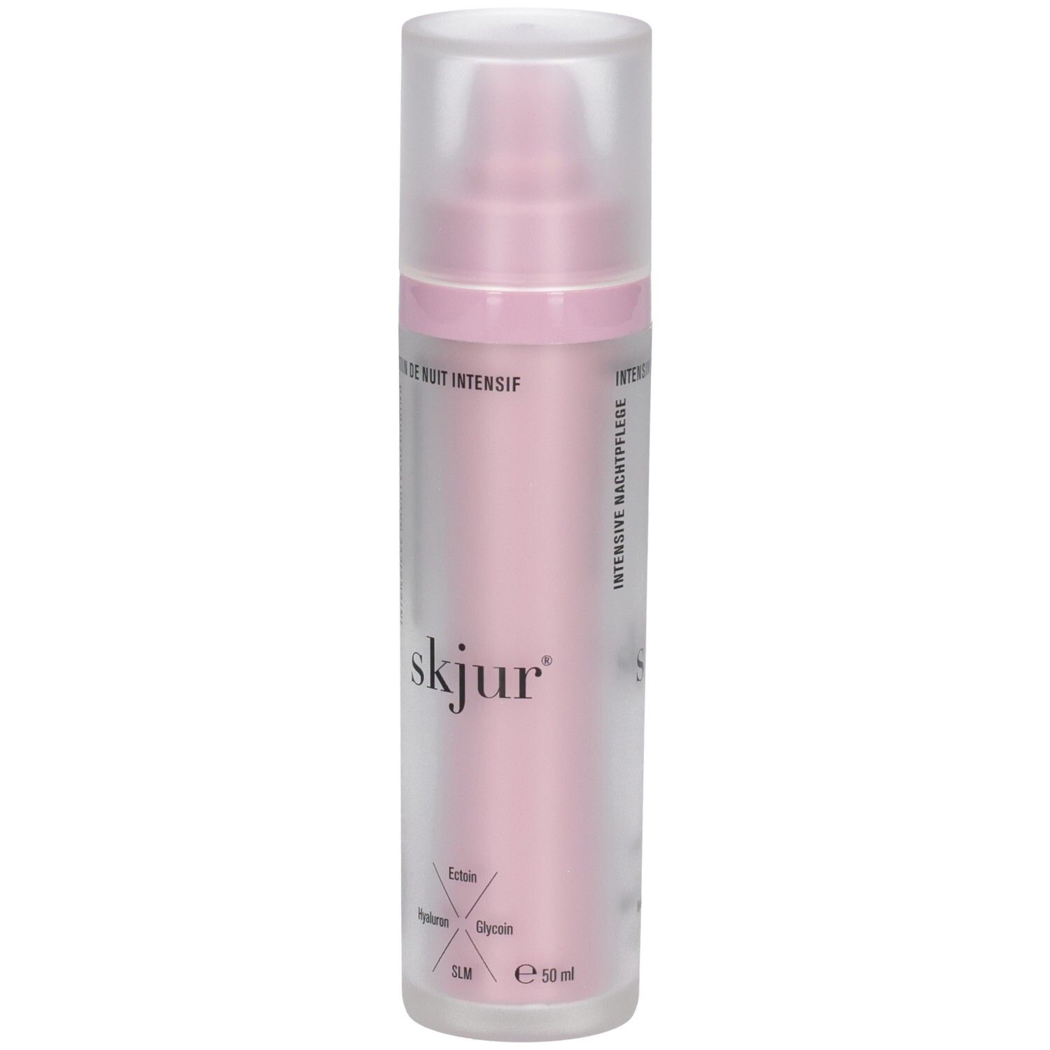 Flacon Skjur Soin de Nuit Intensif avec pompe, rose, 50ml.