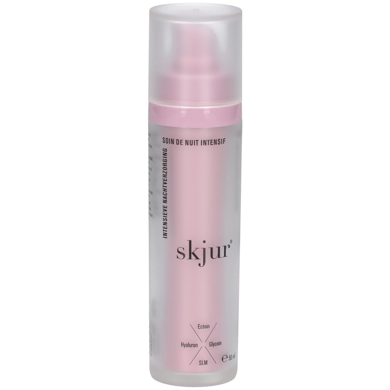 Flacon Skjur Soin de Nuit Intensif avec pompe, rose, 50ml.