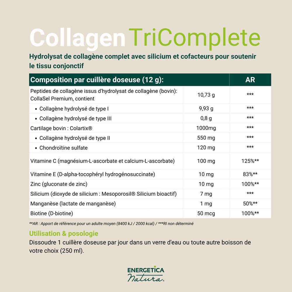 Energetica Natura® Collagen TriComplete Vanille