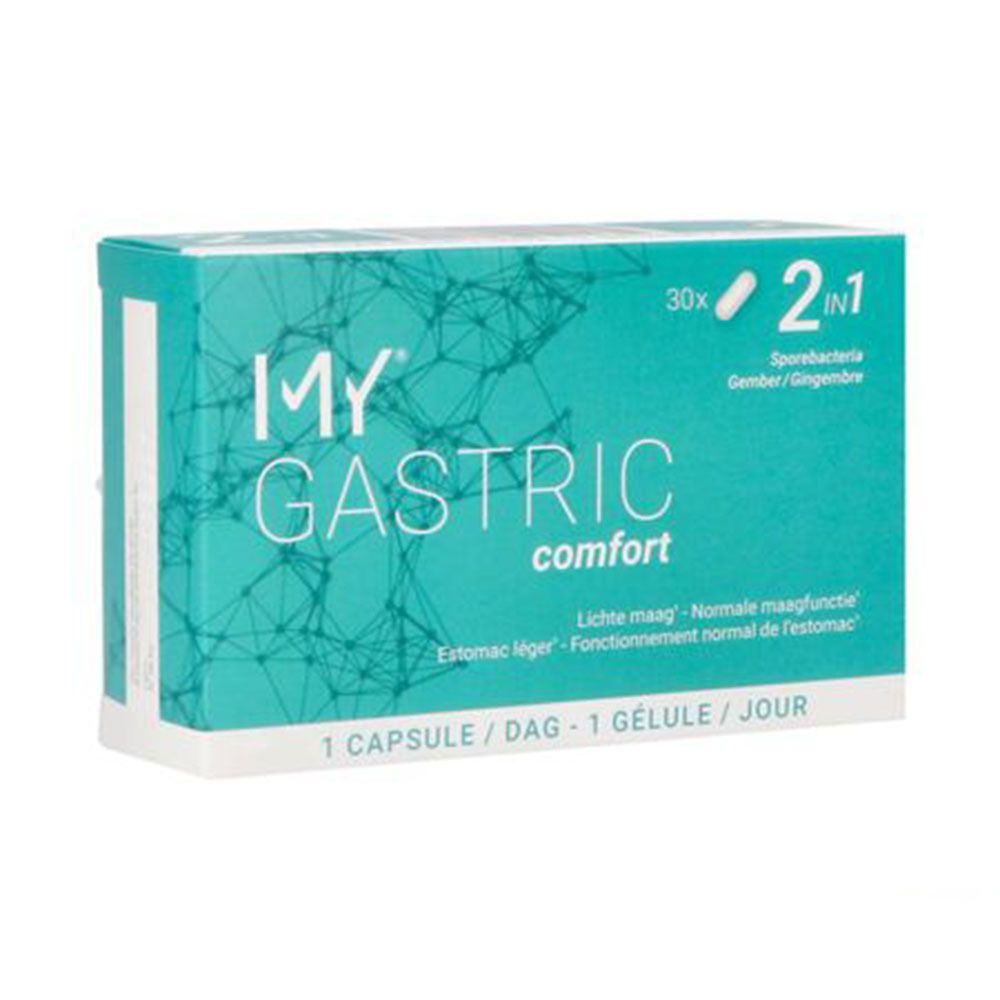 Emballage de capsules My Gastric Comfort, 30 pièces, formule 2-en-1.