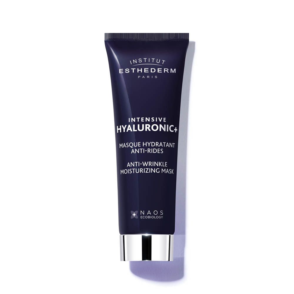 Tube sur fond blanc. Nom du produit: Intensive Hyaluronic+ Masque Hydratant Anti-rides.