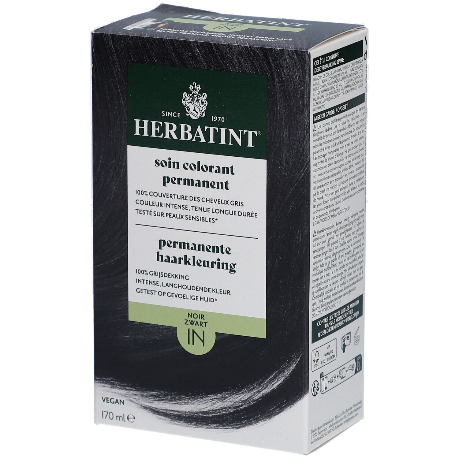 Herbatint Coloration Permanente 1N Noir