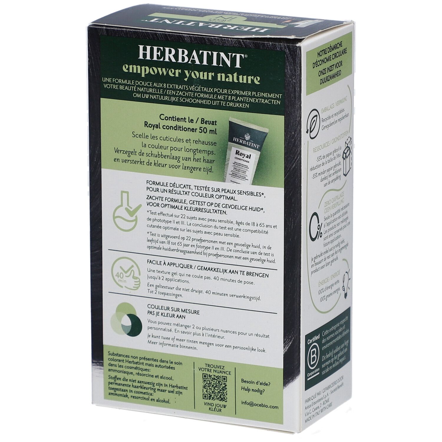 Herbatint Coloration Permanente 1N Noir