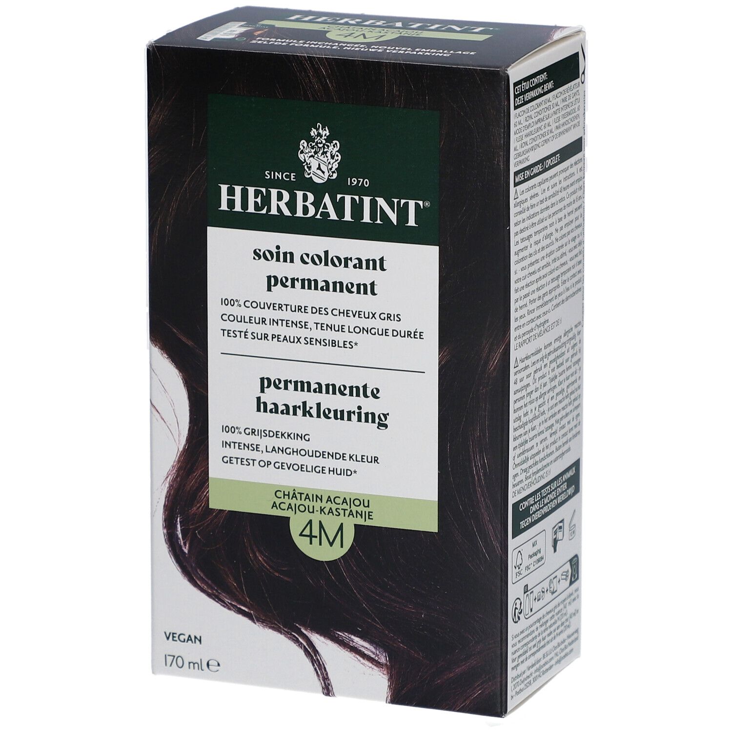 Herbatint Soin Colorant Permanent 4M - Châtain Acajou