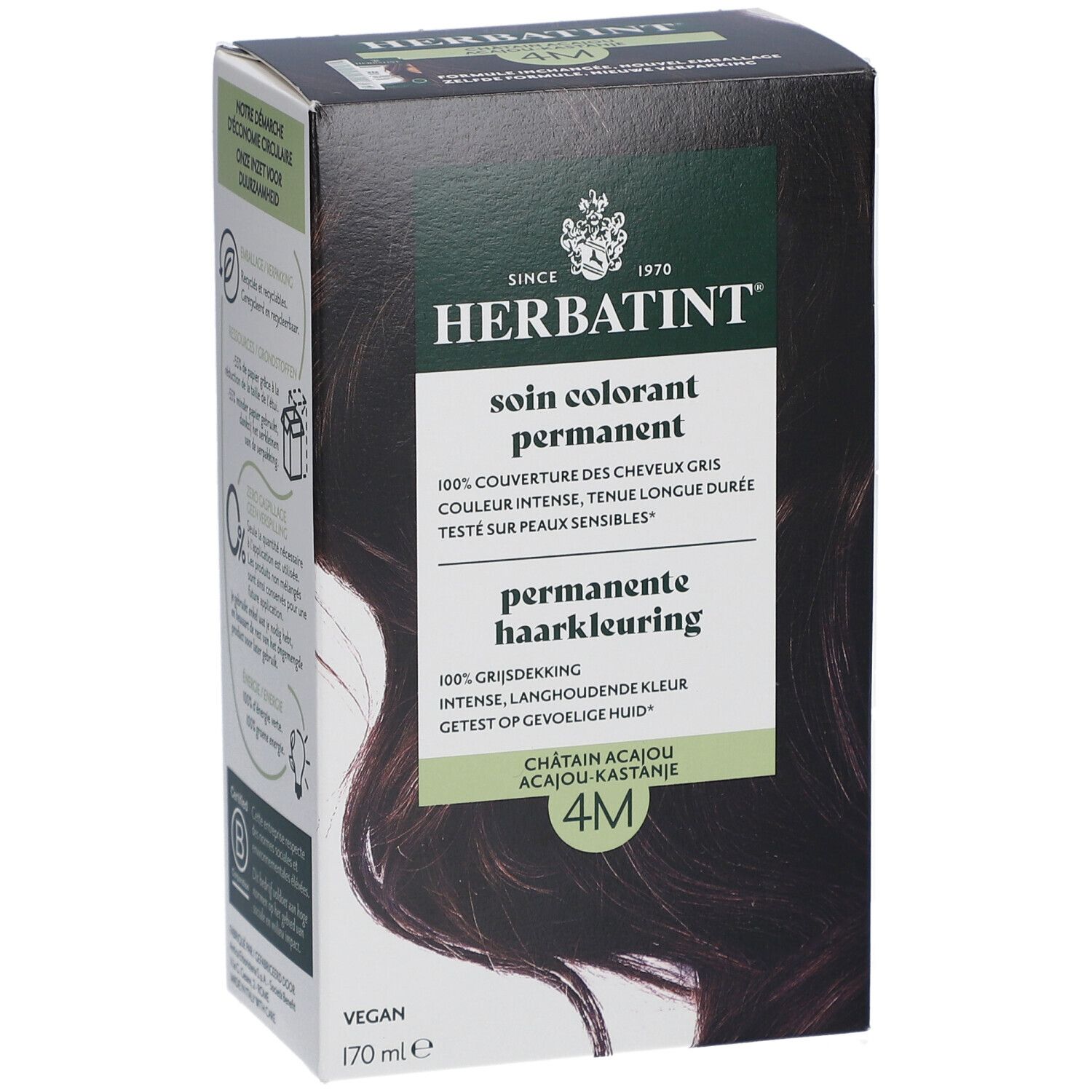 Herbatint Soin Colorant Permanent 4M - Châtain Acajou