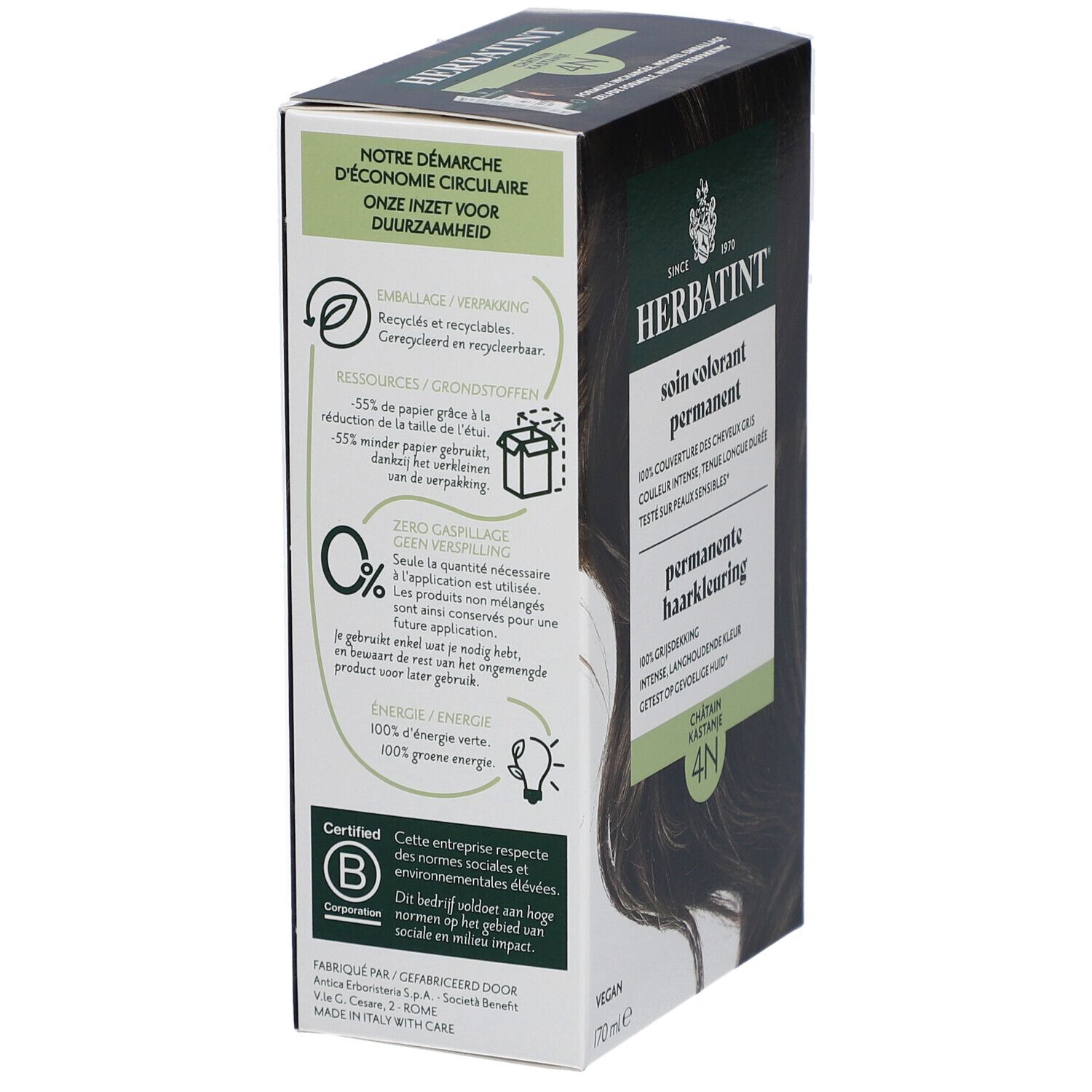 Herbatint Soin Colorant Permanent 4N Châtain