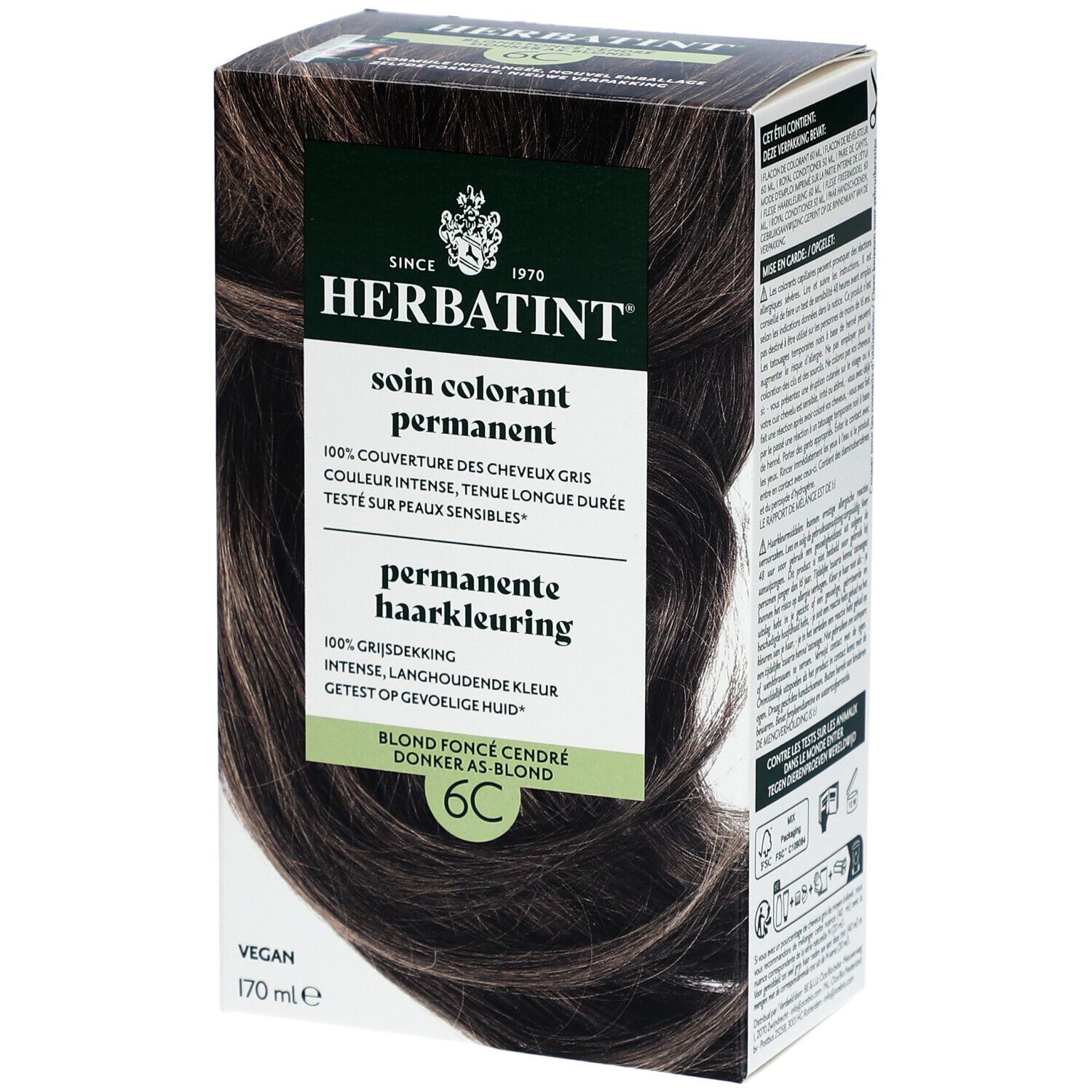 Herbatint Soin Colorant Permanent 6C Blond Foncé Cendré