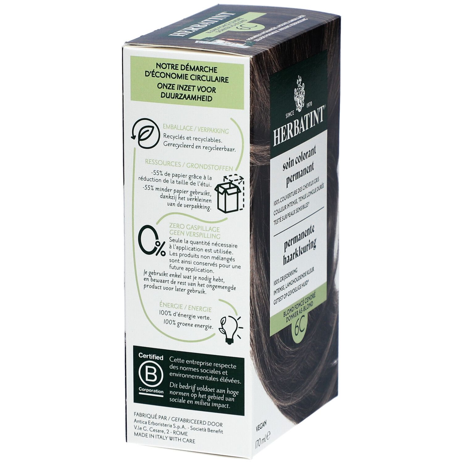 Herbatint Soin Colorant Permanent 6C Blond Foncé Cendré