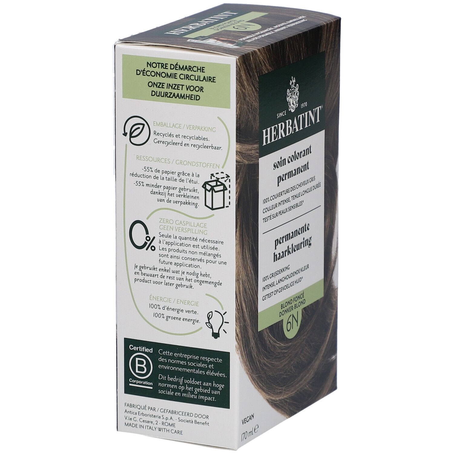 Herbatint Soin Colorant Permanent 6N Blond Foncé
