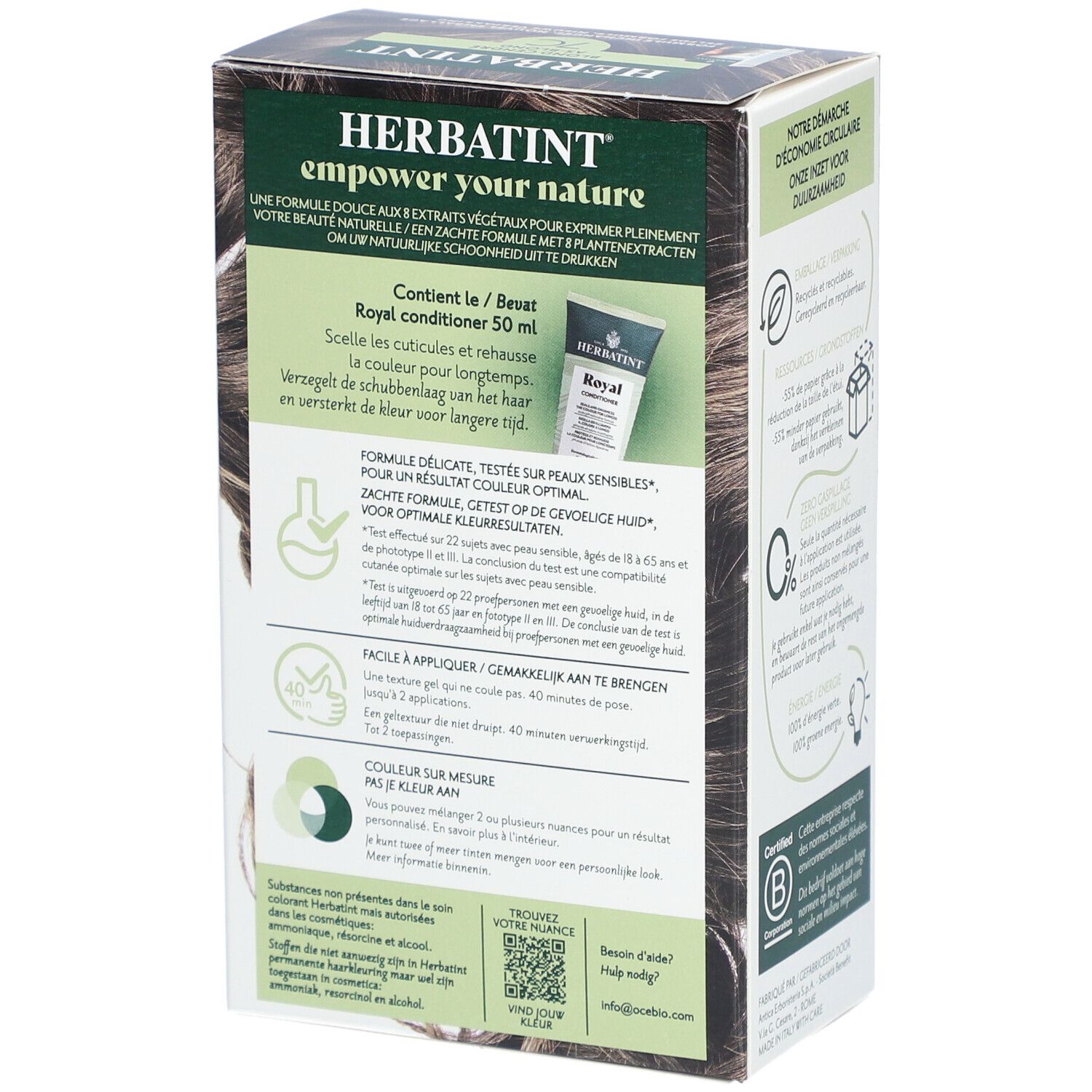 Hebatint Soin Colorant Permanent Blond Cendré
