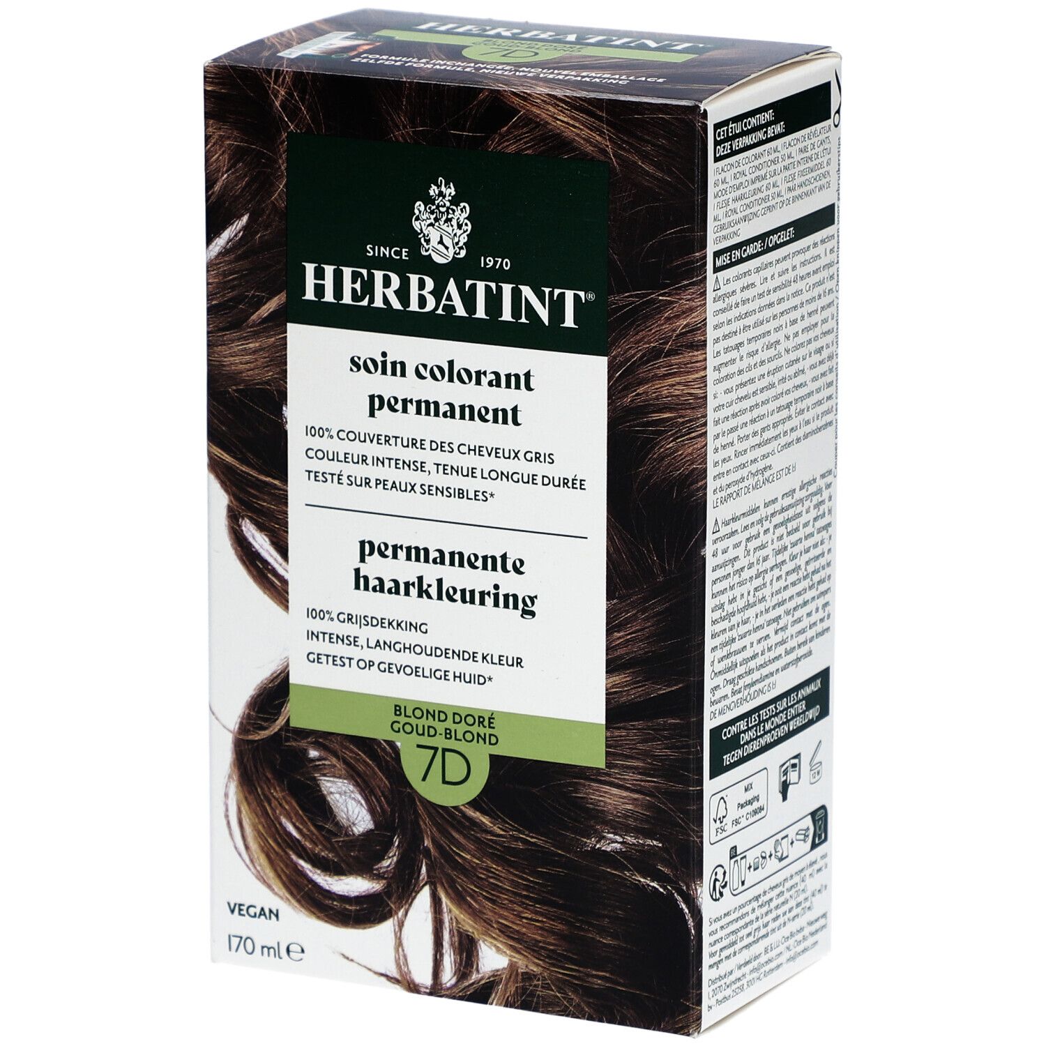 Herbatint Soin Colorant Permanent 7D Blond doré