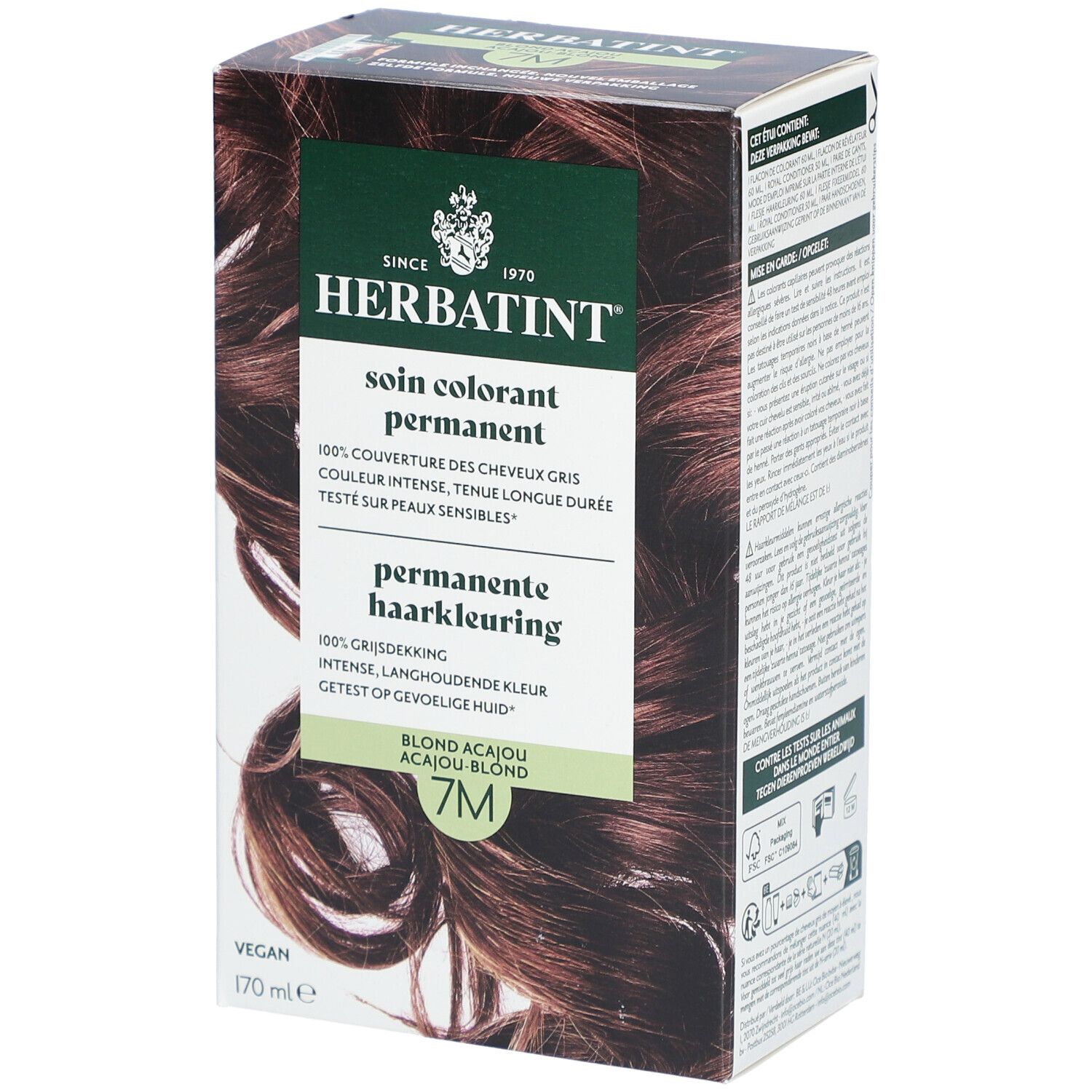 Herbatint Soin Colorant Permanent 7M Blond Acajou