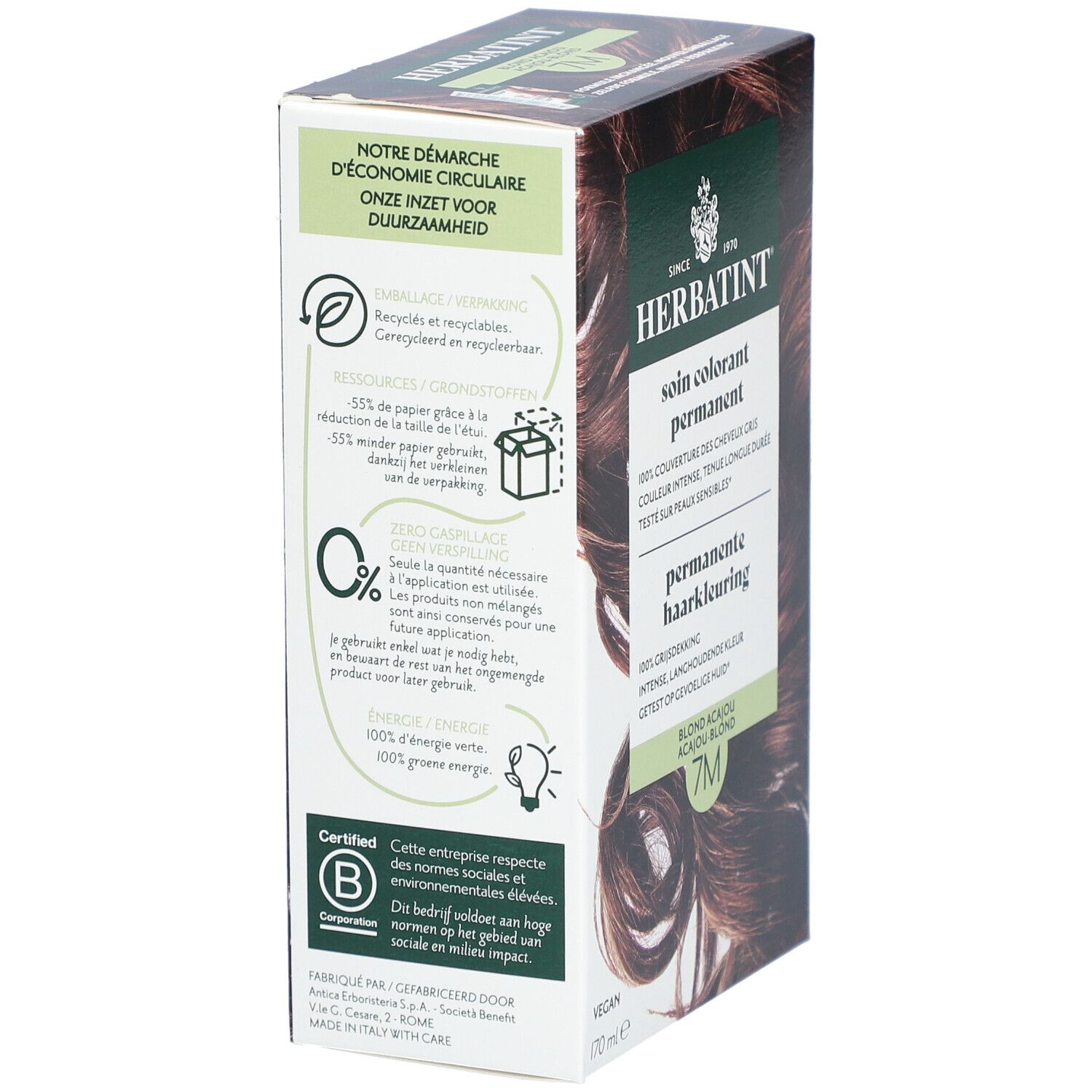 Herbatint Soin Colorant Permanent 7M Blond Acajou