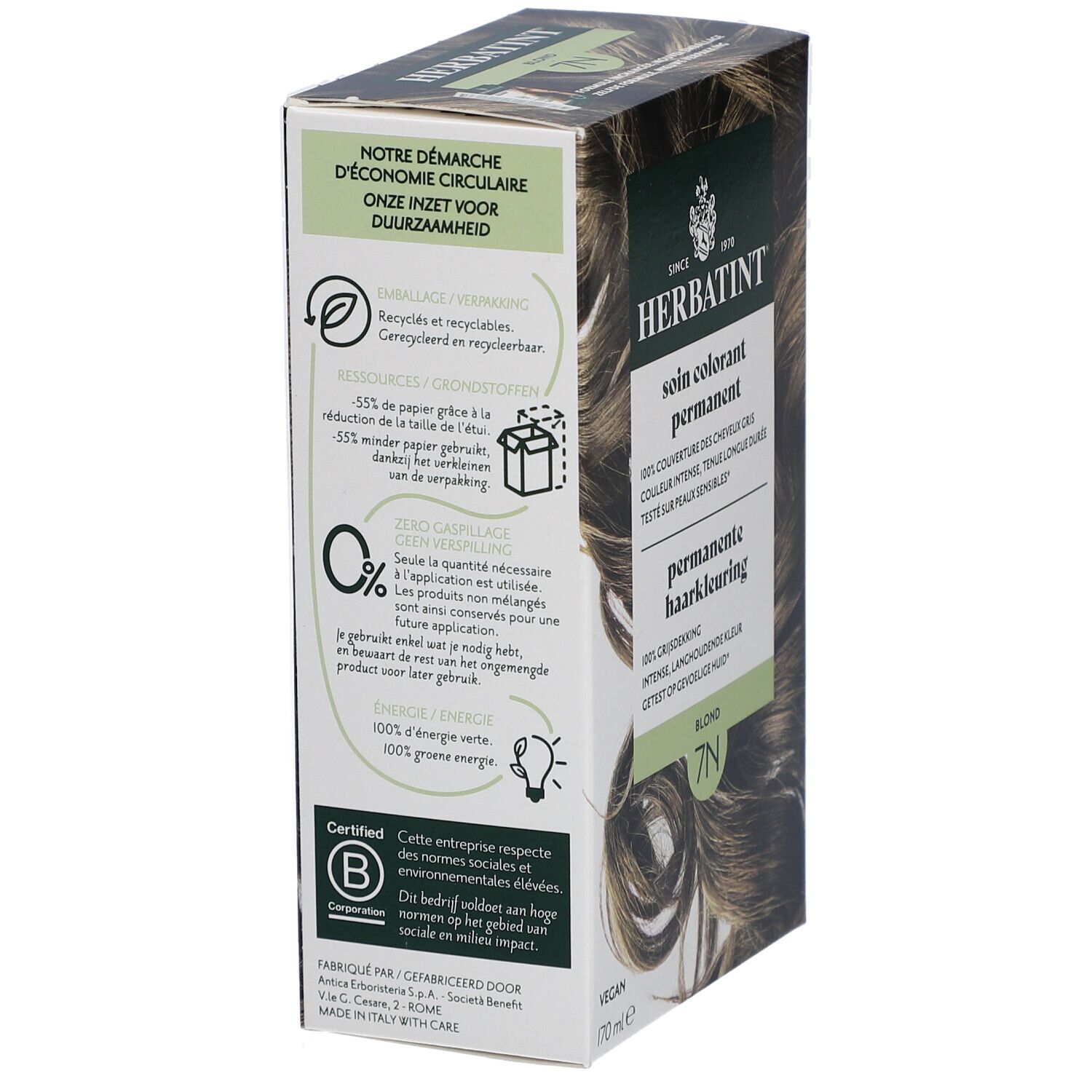 Herbatint Soin Coloration Permanente 7N Blond