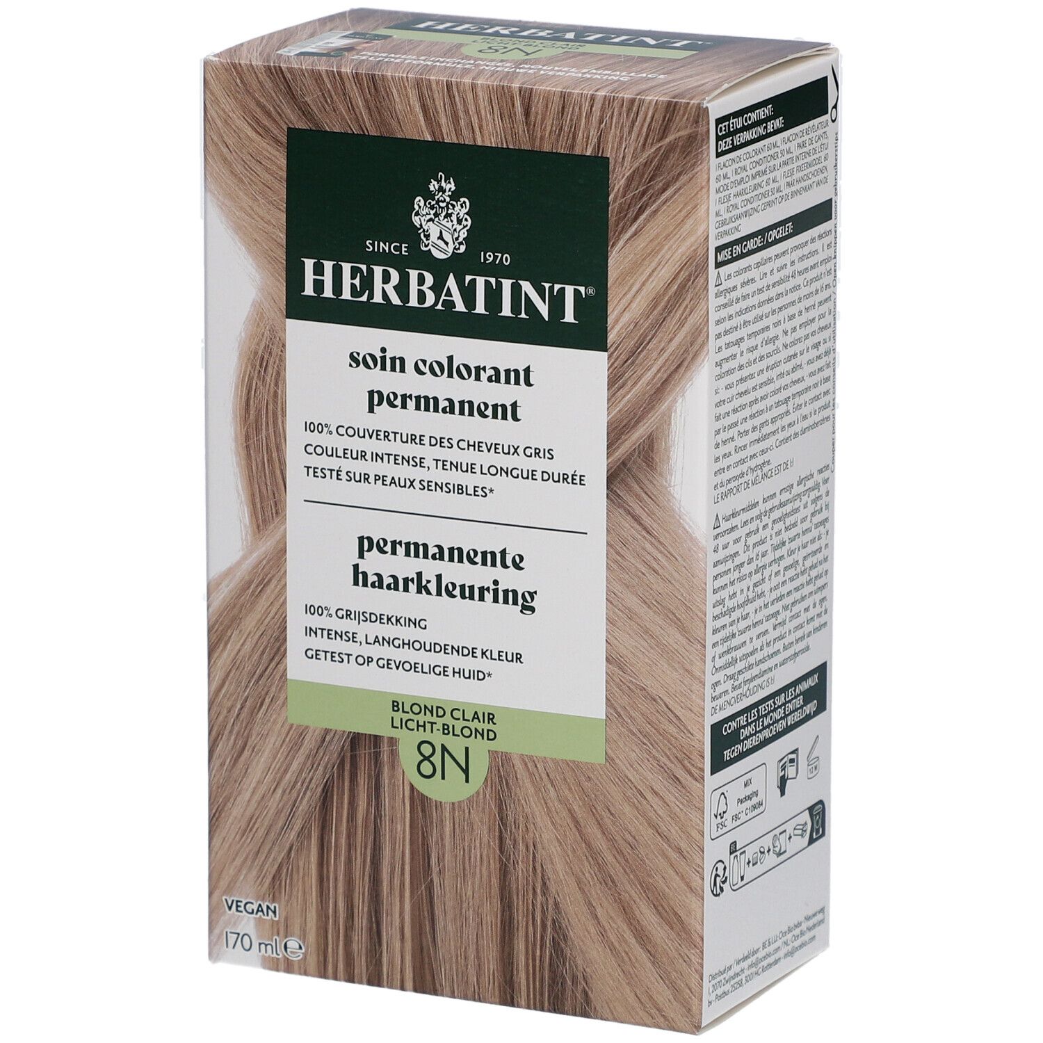 Herbatint Soin Colorant Permanent 8N Blond Clair