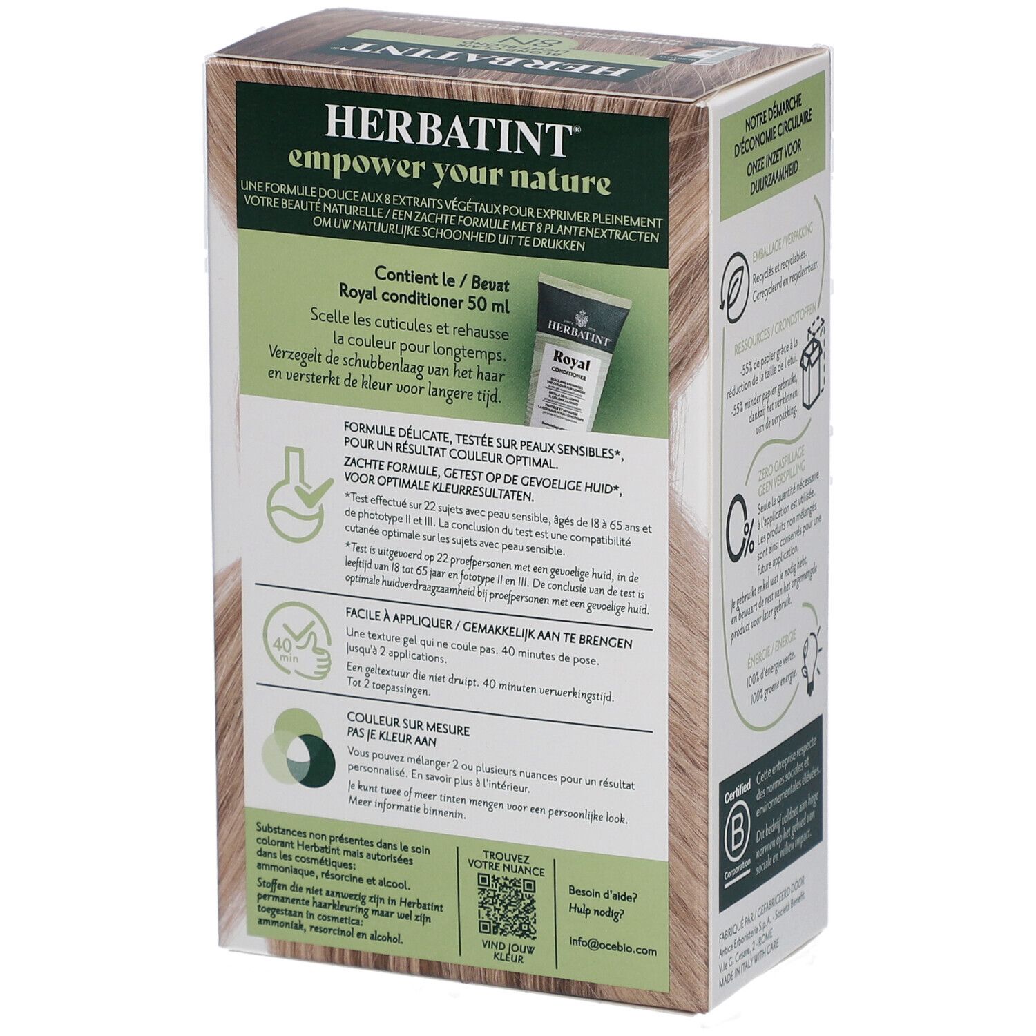 Herbatint Soin Colorant Permanent 8N Blond Clair