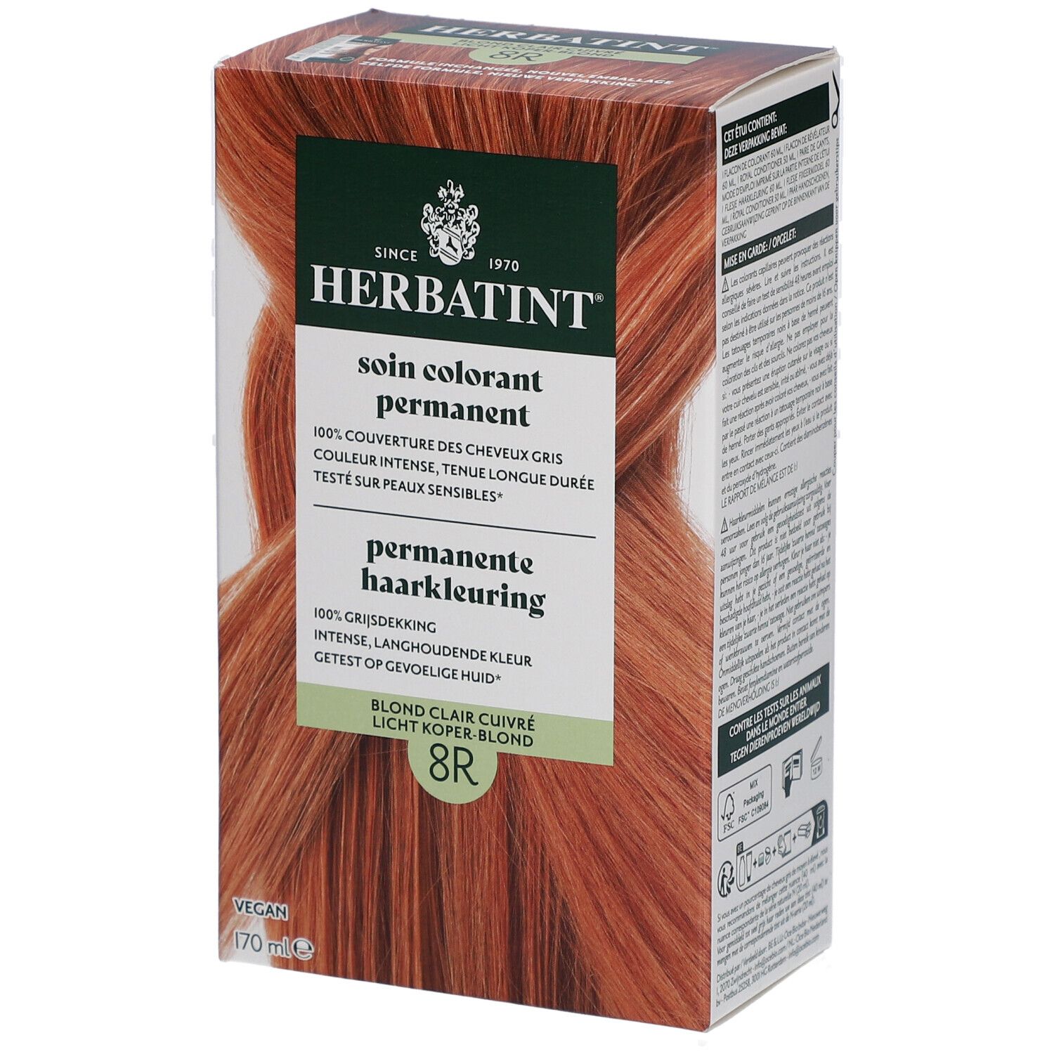 Herbatint Soin Colorant Permanent 8R Blond Cuivré Clair
