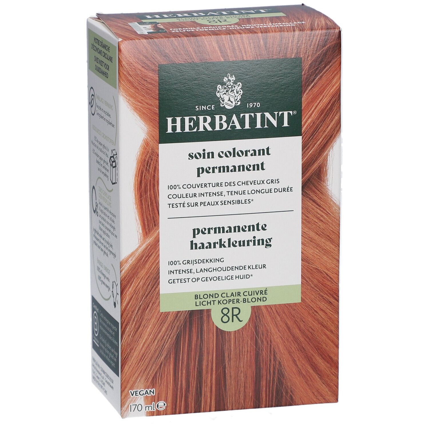 Herbatint Soin Colorant Permanent 8R Blond Cuivré Clair