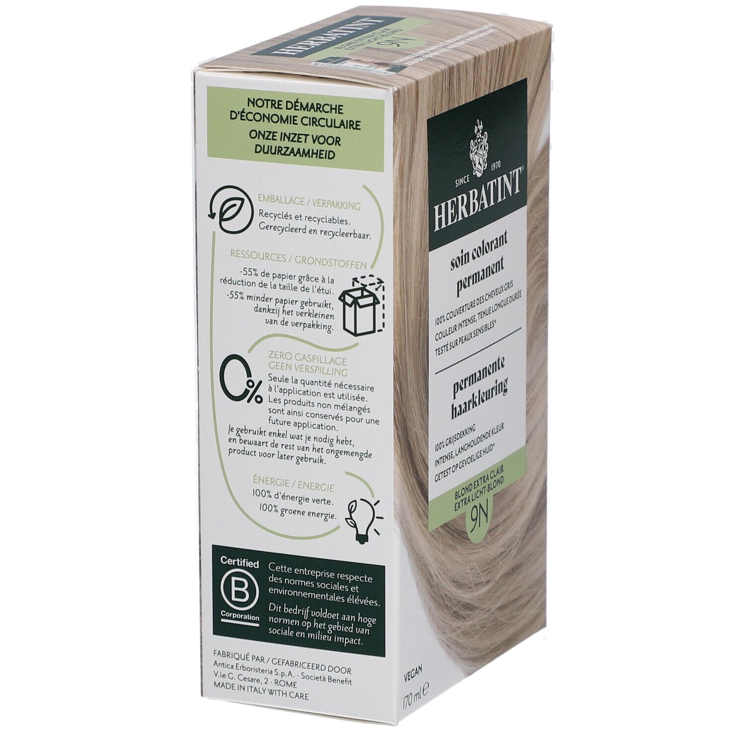 Herbatint Soin Colorant Permanent 9N Blond Miel