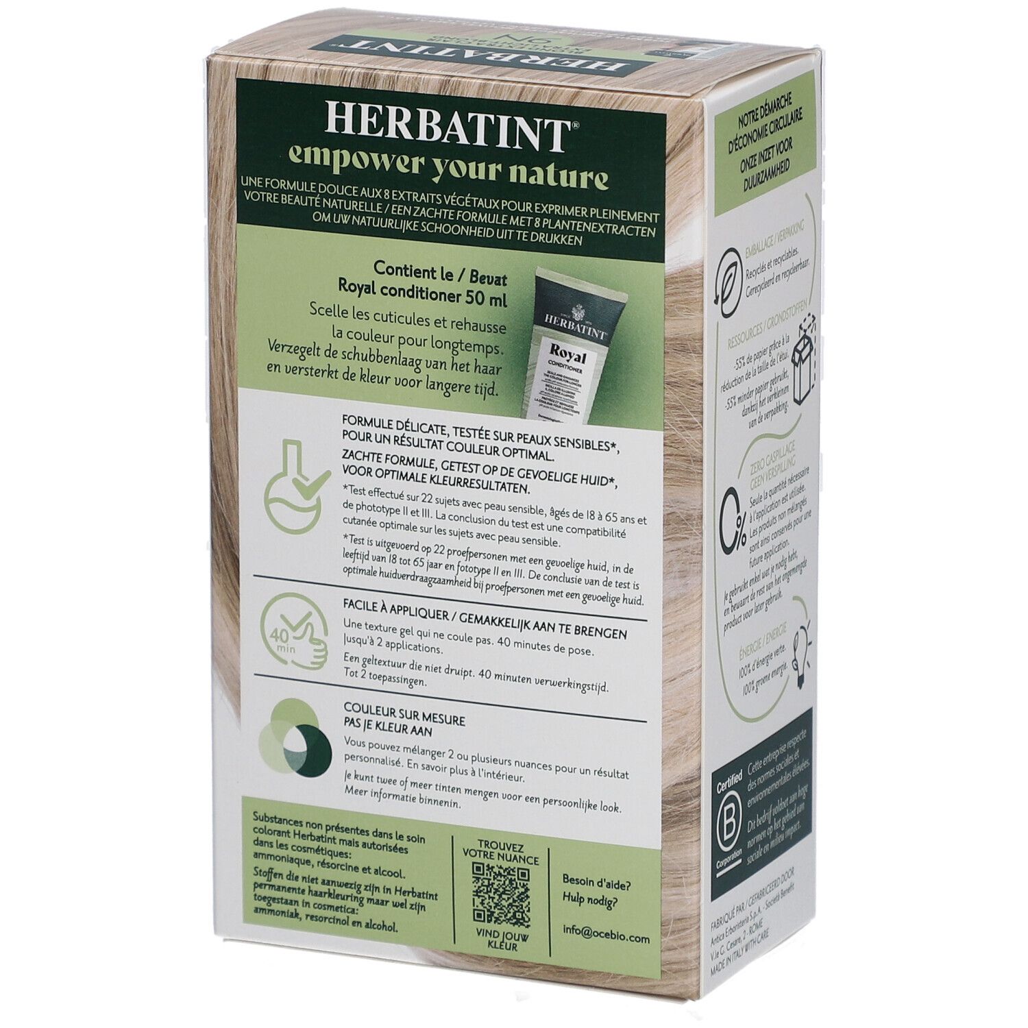 Herbatint Soin Colorant Permanent 9N Blond Miel