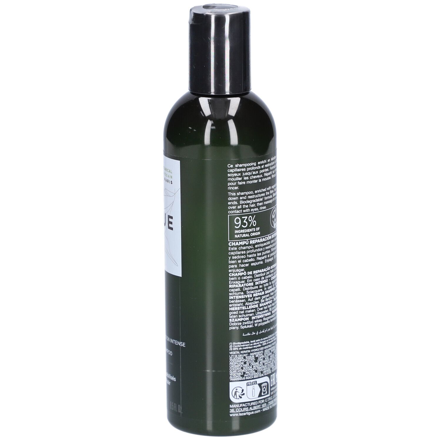 Lazartigue Repair Shampooing Réparation Intense Keratine Végétale