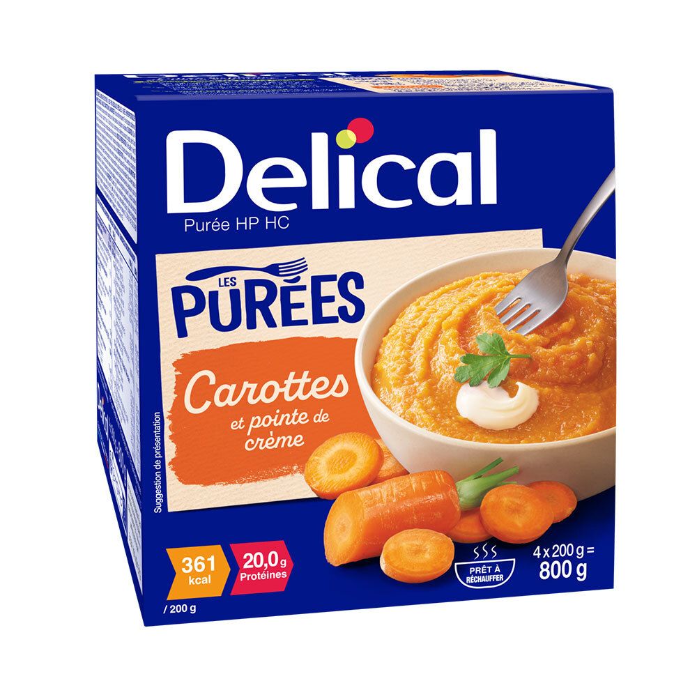 Delical Purée HP HC Carottes et Pointe de Crème