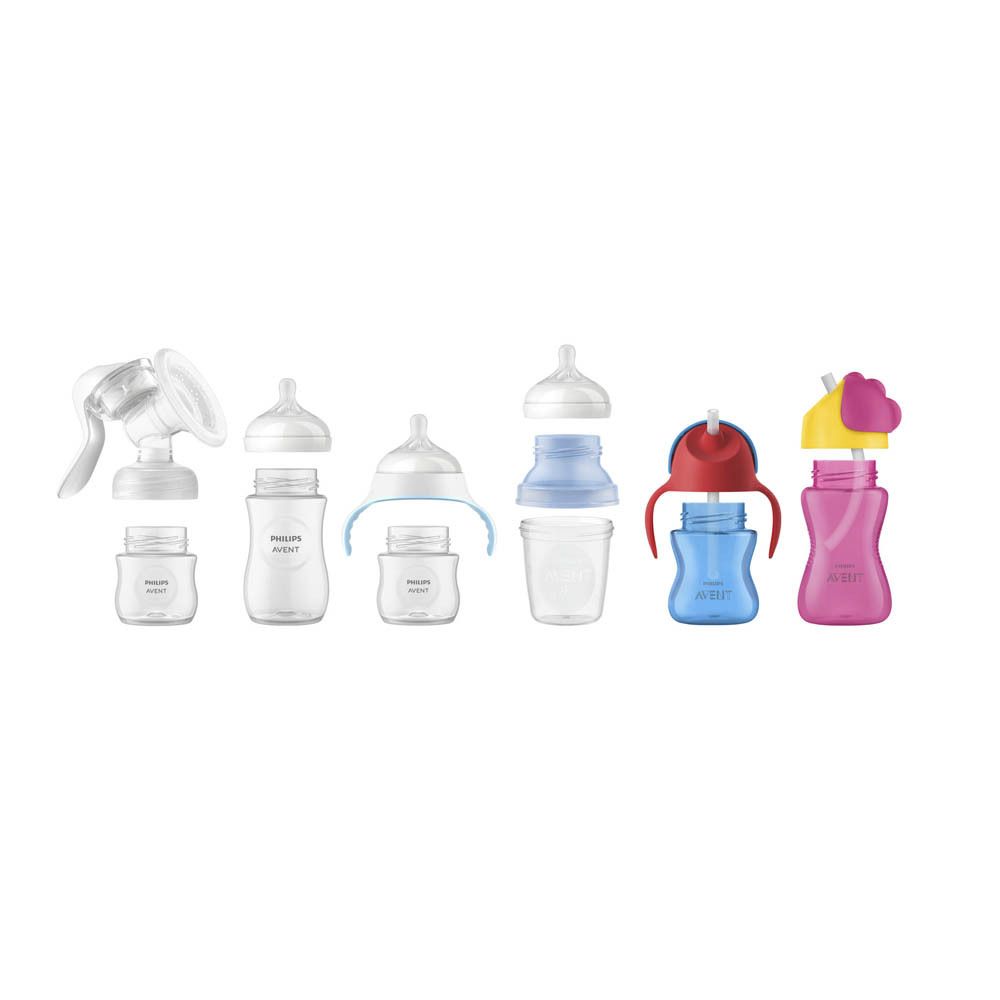 Divers biberons et accessoires. Pièces détachées, transparentes et colorées.