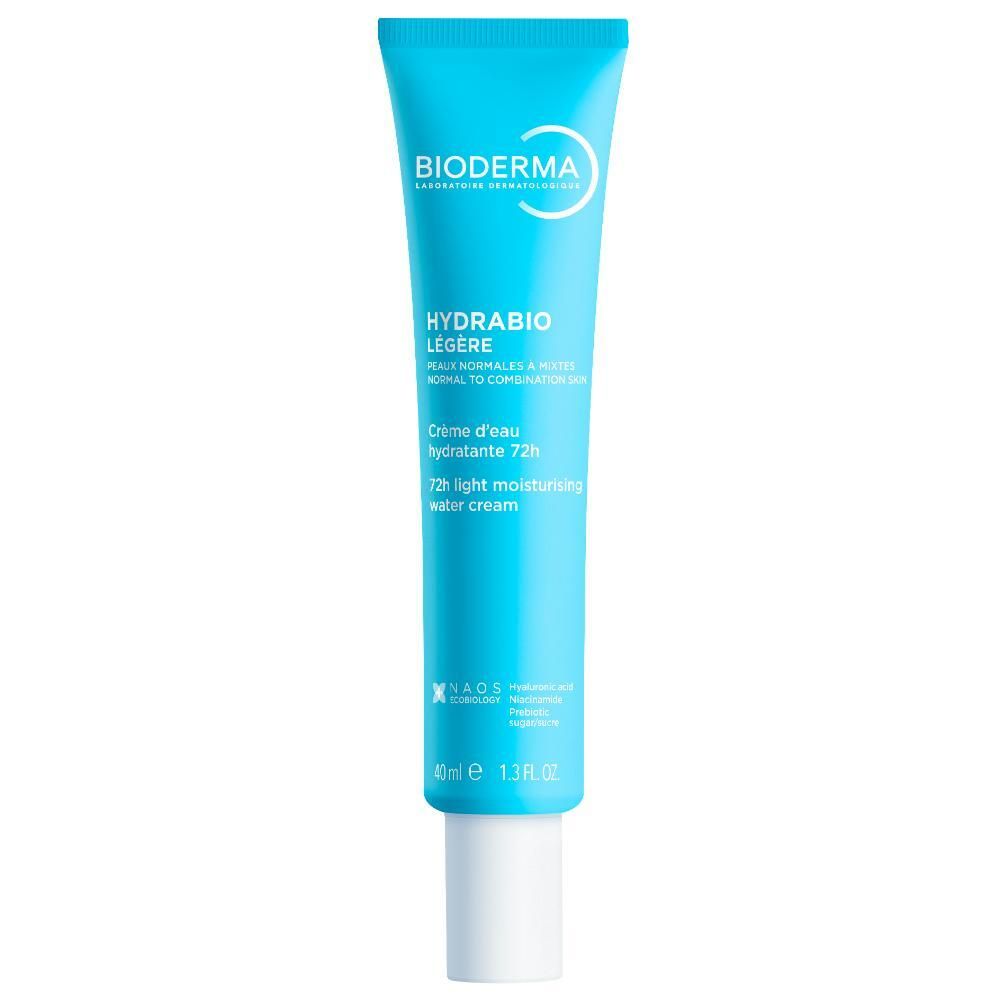 Tube Bioderma Hydrabio Légère, crème d'eau hydratante légère.
