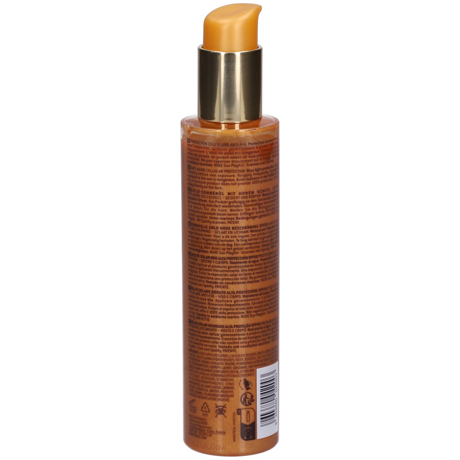 Nuxe Sun Huile Solaire Or Haute Protection SPF50