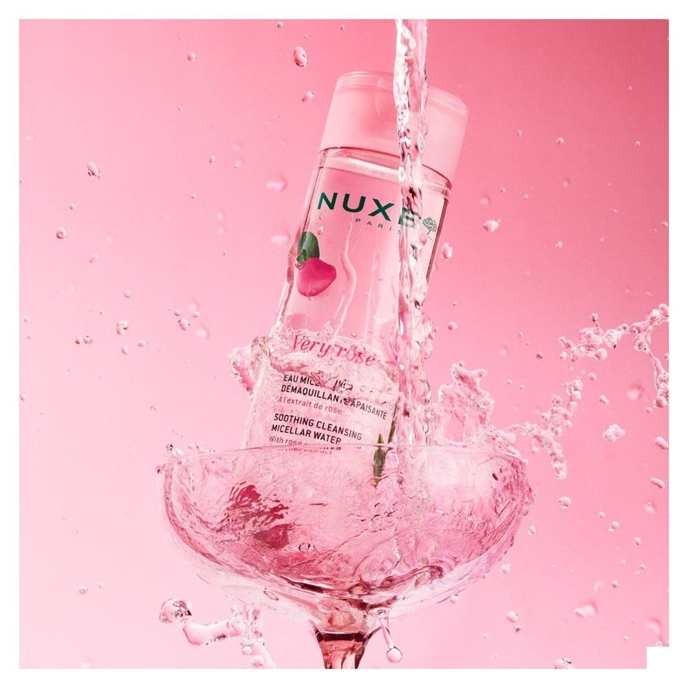 Bouteille d'eau micellaire Nuxe Very Rose, 200ml, avec étiquetage détaillé.