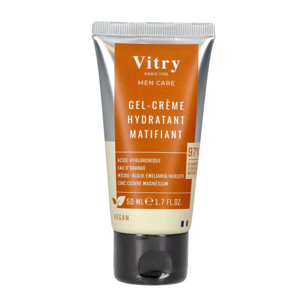 Vitry Men Care Gel-crème hydratant matifiant, tube 50ml.