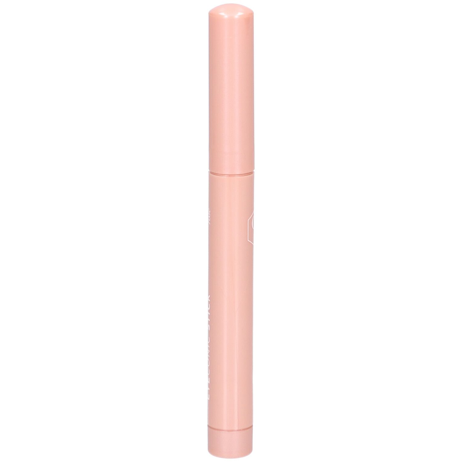 Bâton cosmétique rose avec inscription CENT PUR CENT. Forme cylindrique avec extrémités arrondies. Logo sur le bâton.