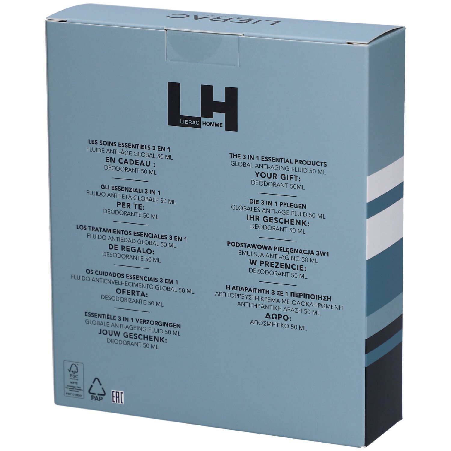 LIERAC Coffret Homme Fluide Anti-Âge Global + Déodorant