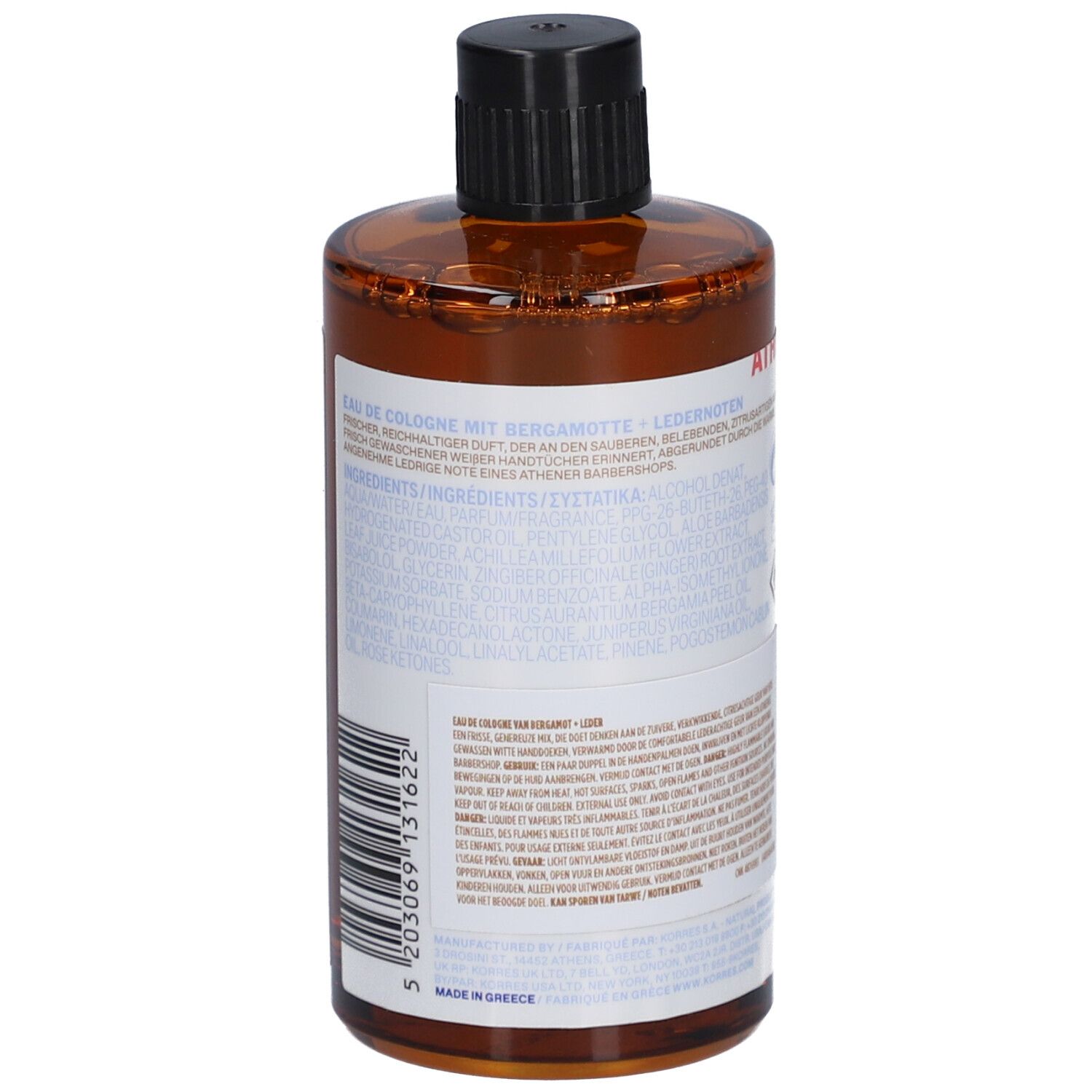 Korres Eau de Cologne Bergamote + Cuir