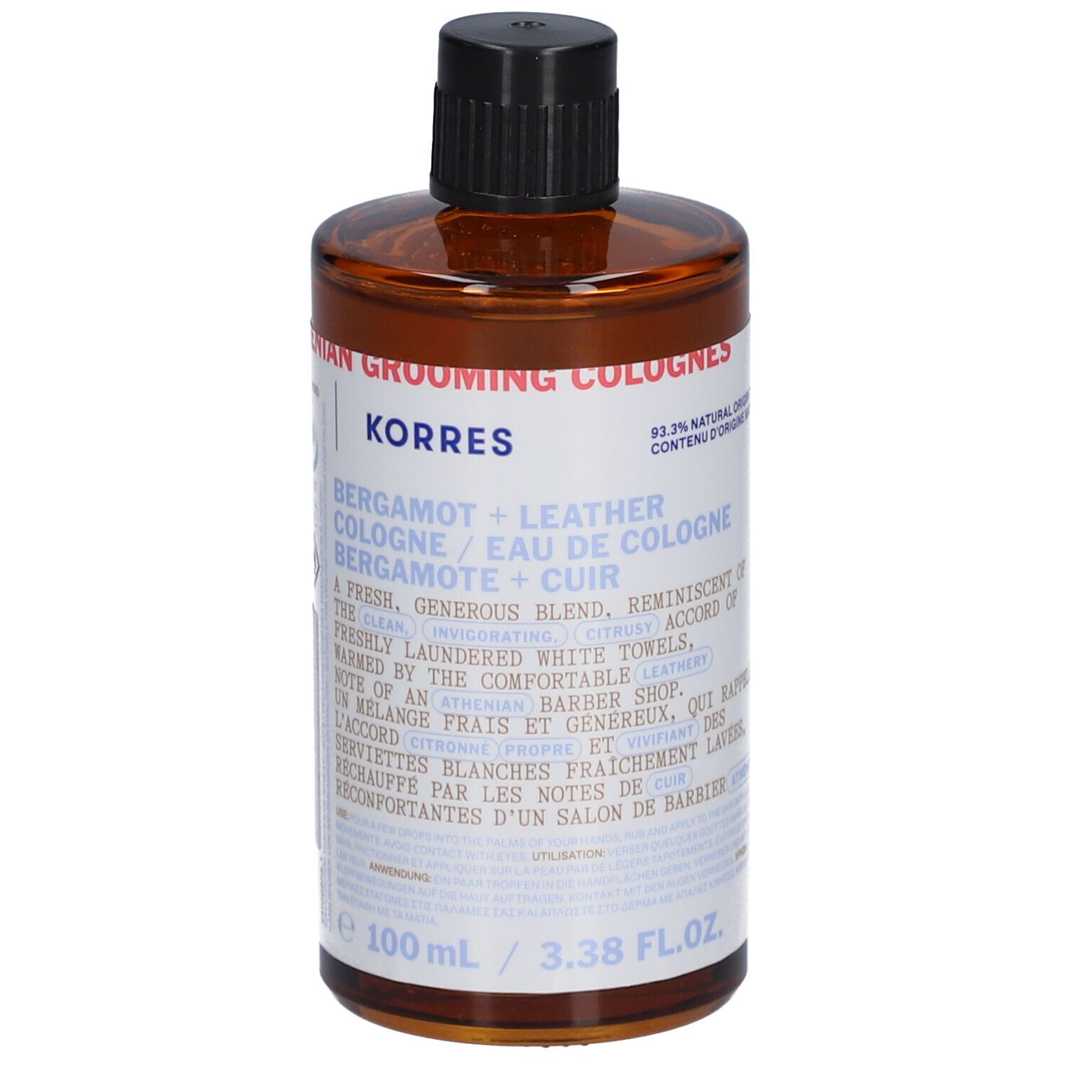 Korres Eau de Cologne Bergamote + Cuir