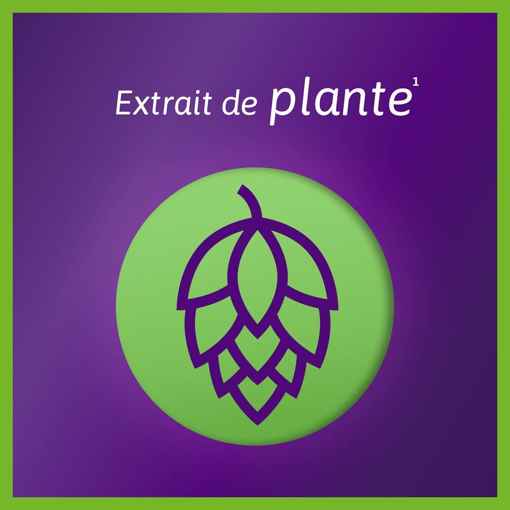 Symbole de houblon dans un cercle vert. Texte: Extrait de plante.