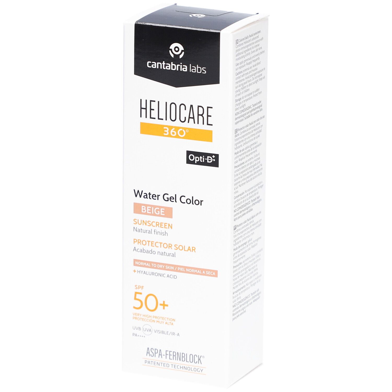 Heliocare 360 ° Water Gel Color Beige SPF50+ Protection solaire avec finition naturelle