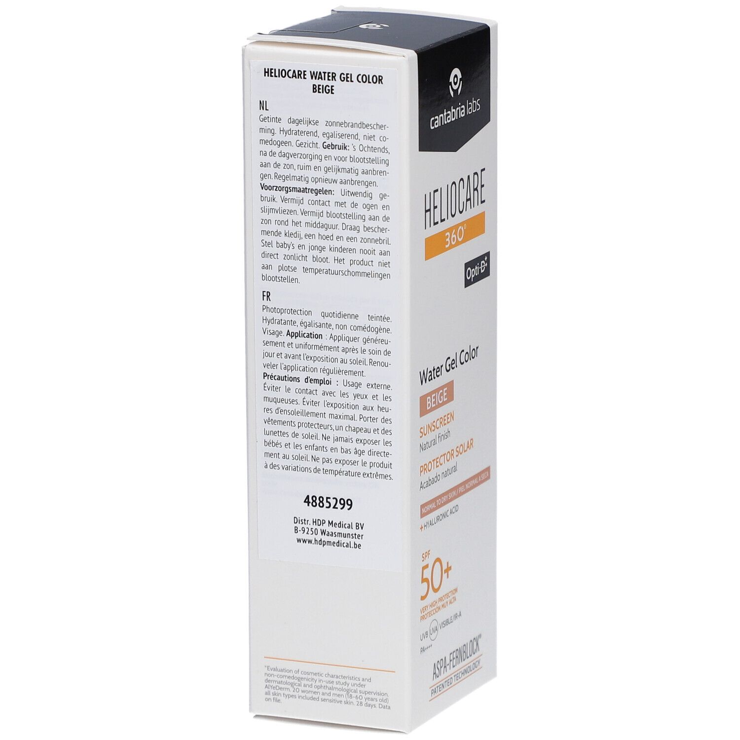 Heliocare 360 ° Water Gel Color Beige SPF50+ Protection solaire avec finition naturelle