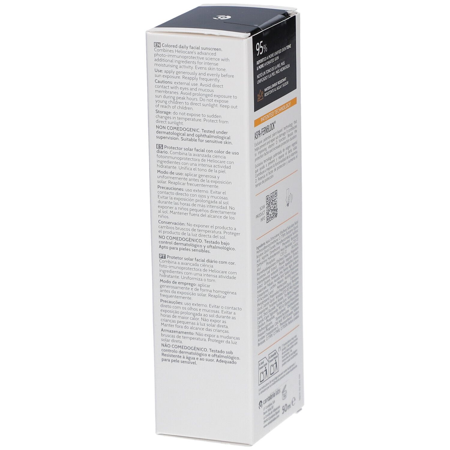 Heliocare 360 ° Water Gel Color Beige SPF50+ Protection solaire avec finition naturelle
